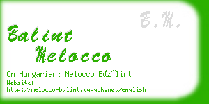 balint melocco business card